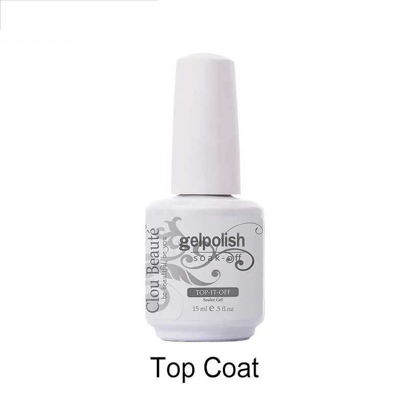 Top Coat Clou Beaute база для ногтей УФ-гель для ногтей не протирать верхнее покрытие Soak off Primer transapent paint Гель-лак для нейл-арта маникюра - Цвет: Top Coat