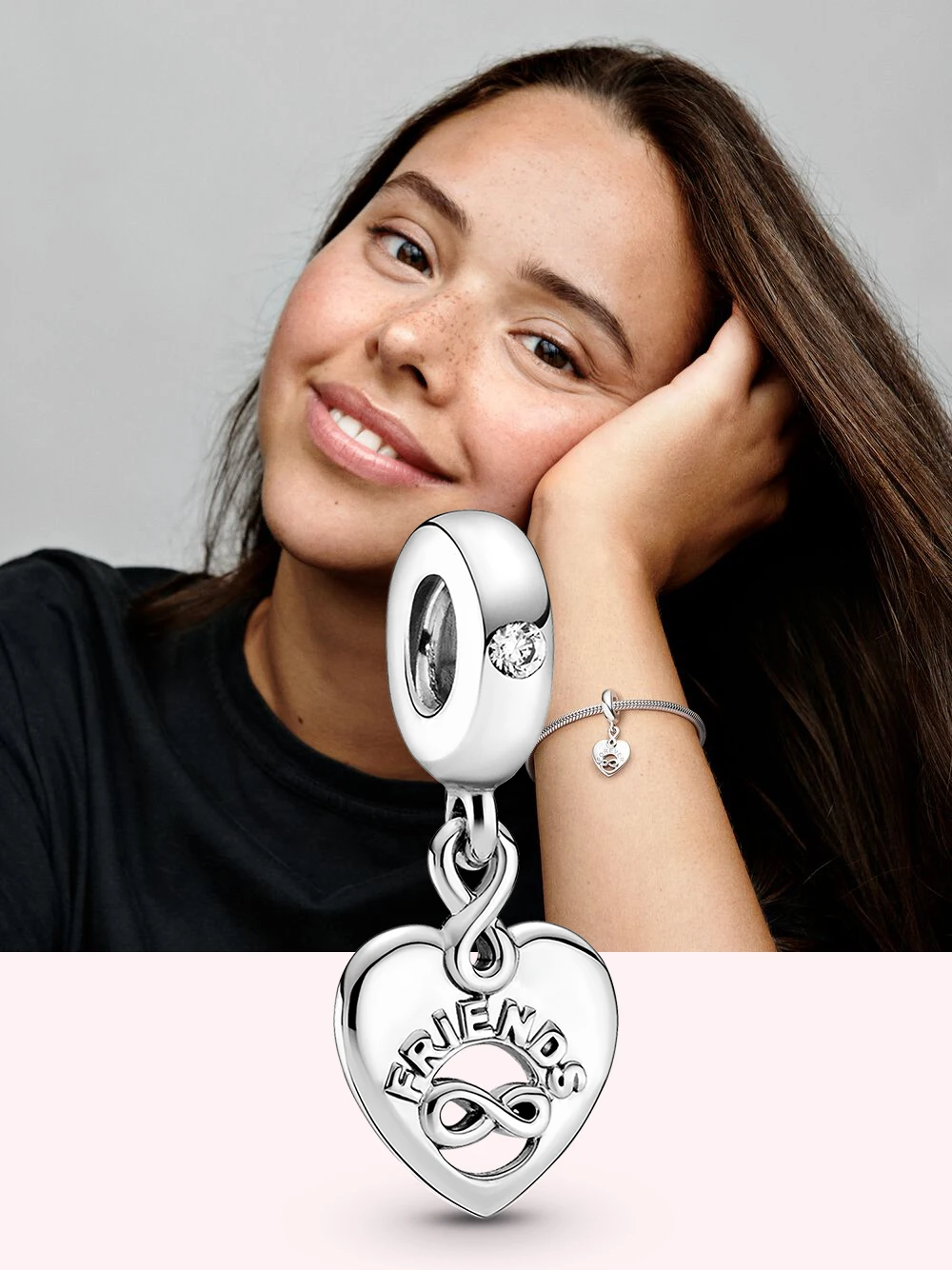 Volayer 925 Sterling Silver Charms Oval Cabochon Amulet Pendant Solitaire Clip Charm fit Original Pandora Bracelets or Necklaces silver chain