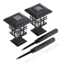 Открытый наземный Llight на солнечной энергии многофункциональный IP55 Водонепроницаемый светодиодный теплый белый декор для сада Патио газон