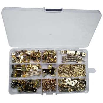 

HTHL-Picture Hangers,Painting Hanging Kit Picture Suspension Kit 235 Pieces Heavy Duty Multicolor Picture Hook With Screws For H