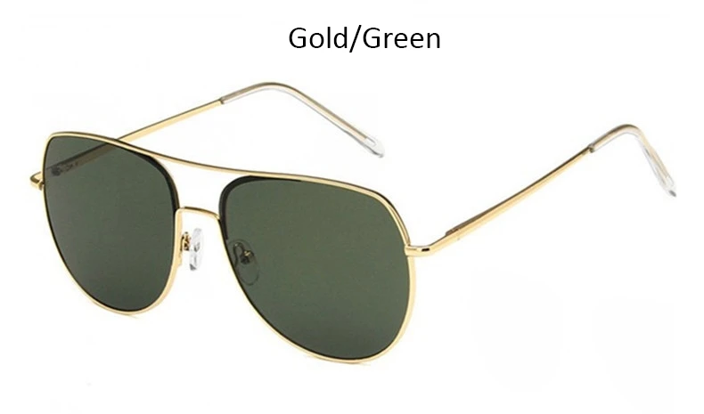 Gold Green Солнцезащитные очки Мужские зеркальные Пилот солнцезащитные очки мужские модные роскошные брендовые розовые оттенки для женщин высокое качество плоские верхние очки Oculos - Цвет линз: Gold Green