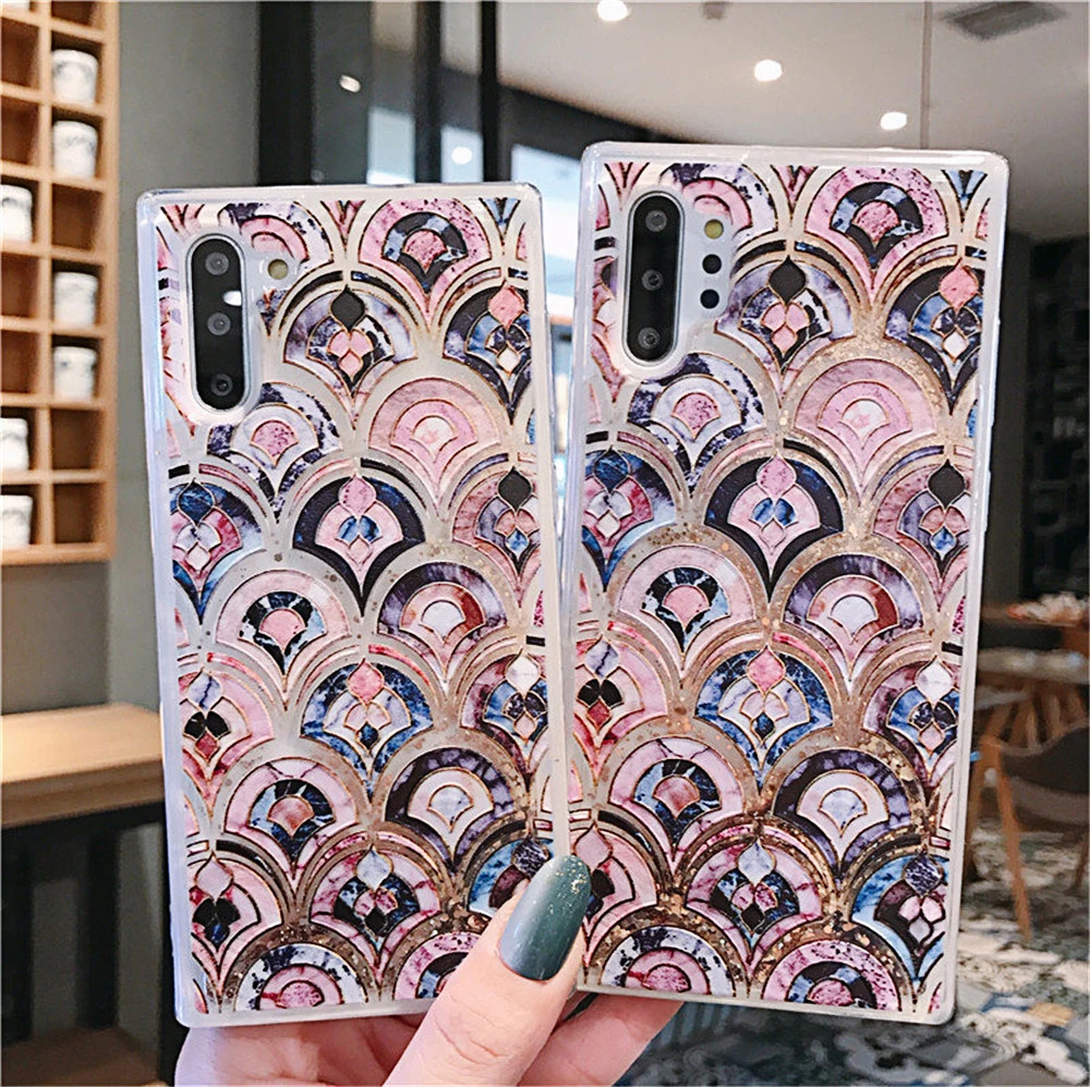 Чехол для телефона Samsung S8 S9 S10 Plus Note 8 9 10 Pro чехол с мраморным песком iPhone 11 MAX X XR 7
