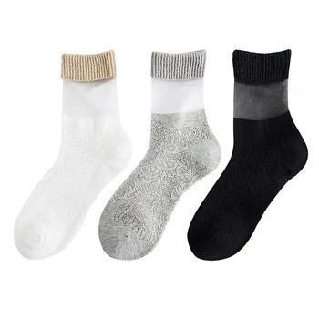 

Women Socks Warm Mid-calf Socks Wool Comfortable Gift Newest High Quality New 2019