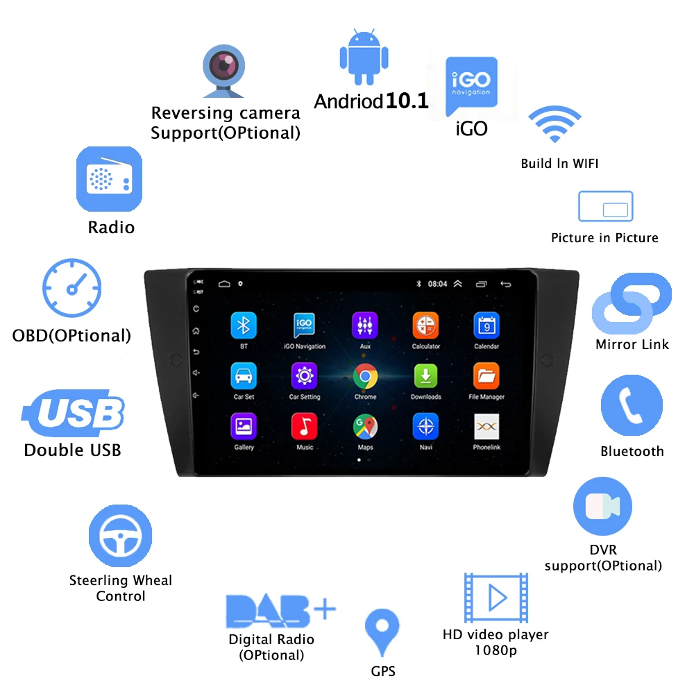 CAR Android 10 Multimedia Radio Player for BMW 3 Series