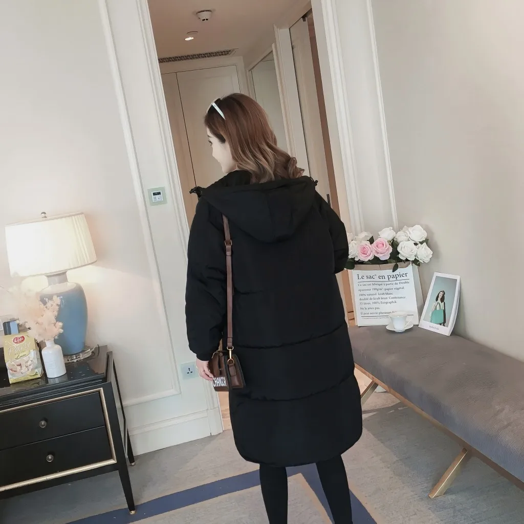 

Winter down Jacket Cotton-padded Clothes Women's Mid-length Korean-style 2018 New Style Versatile Loose-Fit BF down Coat Cotton-