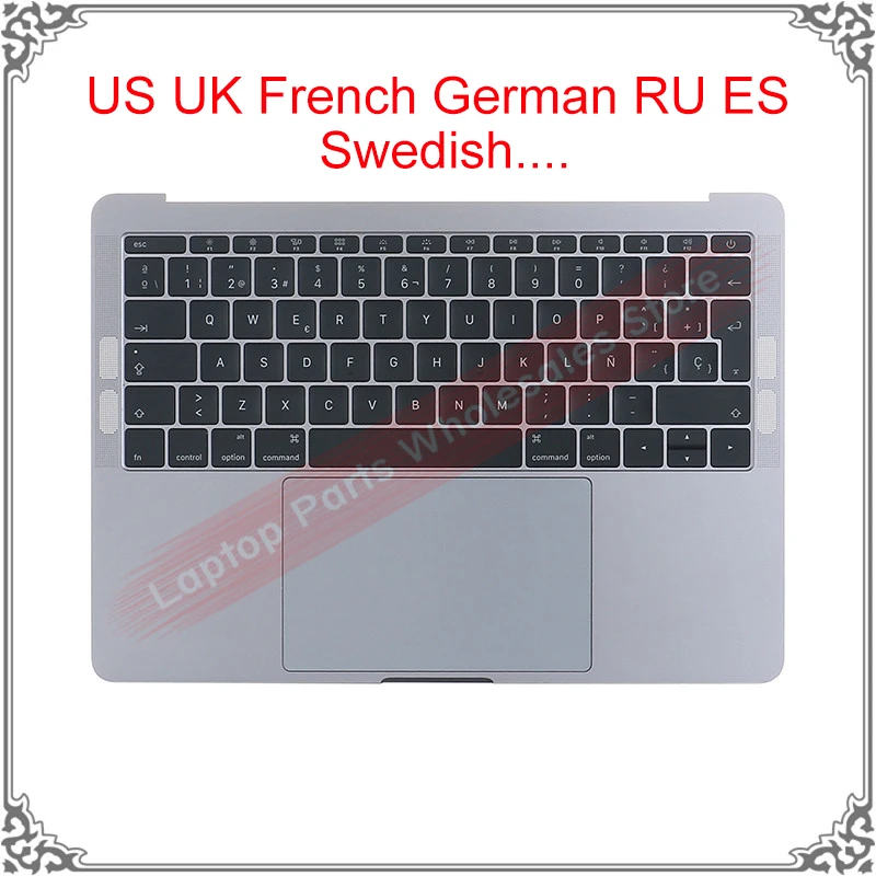 

Original 13" A1708 Palmrest TopCase US UK French German RU ES Swedish Keyboard Trackpad A1713 battery For Macbook Pro Retina