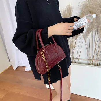 

Crocodile Pattern Crossbody Bags For Women 2020 Small Chain Handbag small bag PU Leather Hand Bag Ladies Designer Evening Bags
