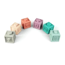 Мягкие пластиковые строительные блоки для мужчин и женщин могут кусать головоломки детские игрушки с тиснением детские игрушки