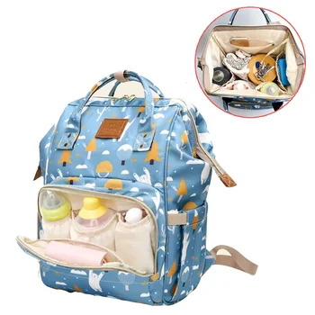 

Printed Multifunctional Mummy Bag Out Mother And Baby Bag Large Capacity Backpack Fashion Treasure Mom Travel Bag