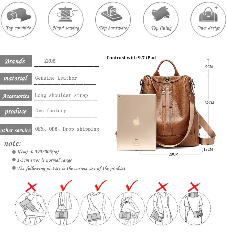 Женские рюкзаки из натуральной кожи, дорожная сумка на плечо, высокое качество, Женский винтажный рюкзак, школьные рюкзаки для девочек, Mochilas Feminina