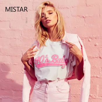 

New Summer Cute 90'S Letter Printed Cartoon T Shirt Women Casual White Tops Fashion T Shirt Short Sleeve Graphic Tees Women