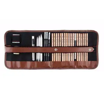 

Marley 29 pcs Professional Sketch & Drawing Art Tool Kit Pen, With Craft Erasable Paper Pencils, Pencils, Charcoal Knif Gra N5T1