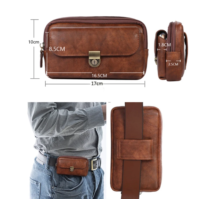 Universal Dual Pouch Belt Clip Holster Case