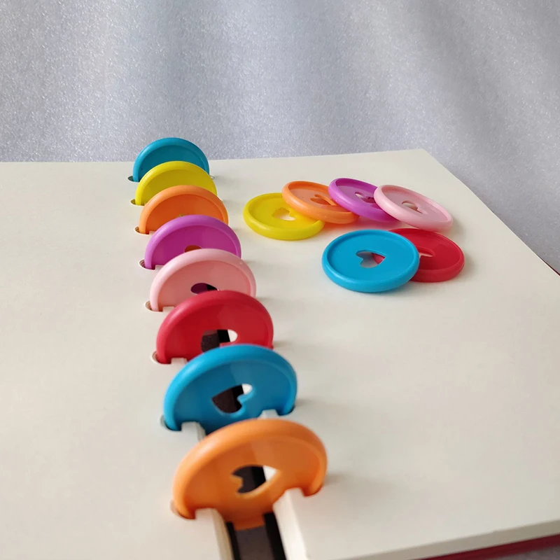 

10pcs Mushroom Hole Disc Binding Ring Binder Loose Notebook Notepad Buckle Rings Button Stationery Office Supplies Accessories