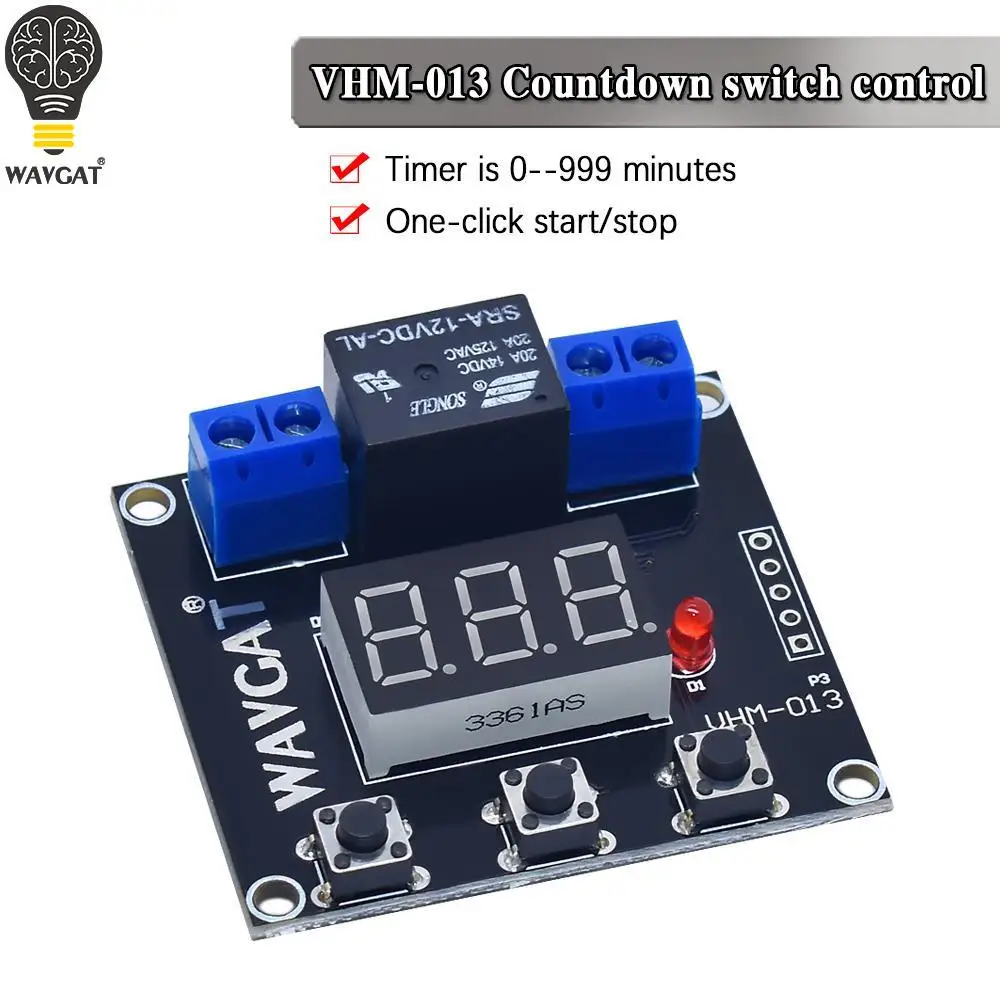 Wavgat Official Vhm013 Dc 12v Timer Module Down Countdown Switch Board