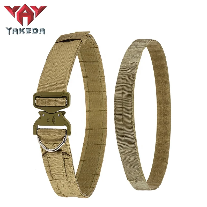 Yakeda Nylon Military Duty Belt With Lnner Belt Molle Tactical Belt With  Quick Release Metal Buckle