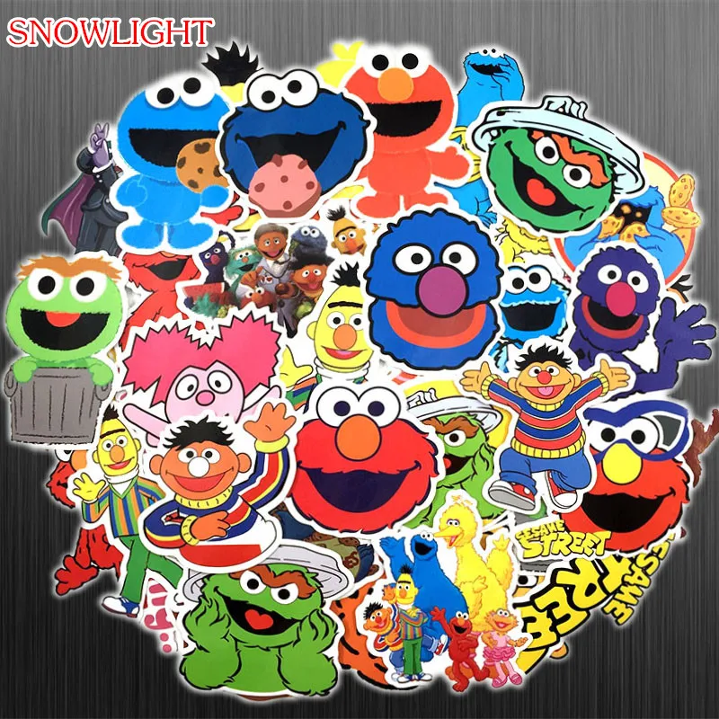 10/51 pcs/pack American Animation Sesame Street Cartoon Sticker For Bike Motorcycle Phone Laptop Luggage Sticker Bomb Decals