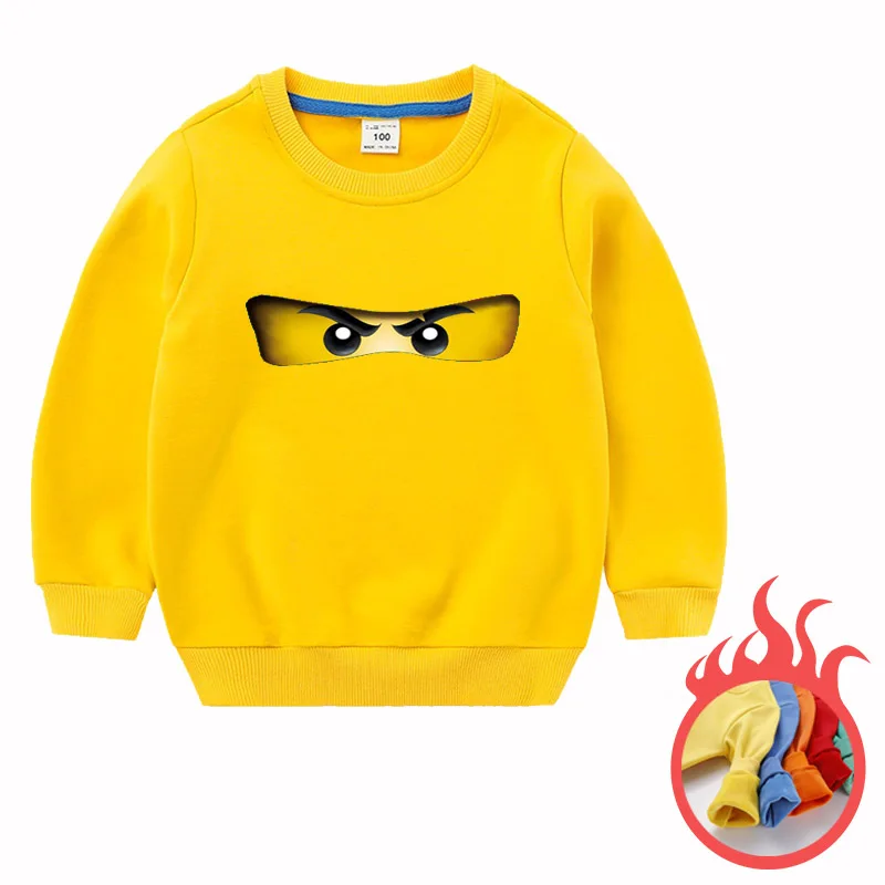 Ceny Zimowa dziewczynka ubrania nowa kreskówka Ninjago Legoes sweter dzianinowy dzieci grube bluzy dzieci drukowanie na co dzień ciepłe bluzki