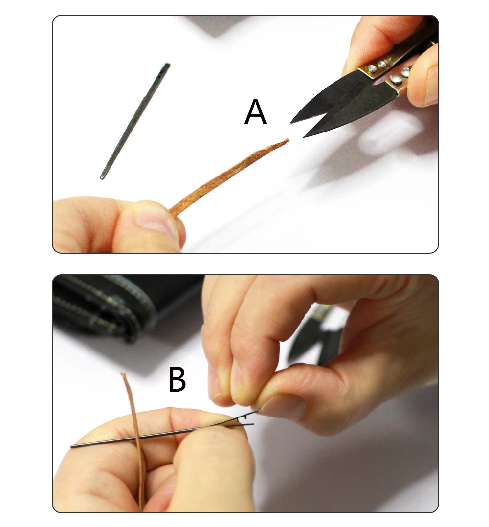 Кожаная игла для шитья швейная игла DIY Ручная кожаная веревка вязальные крючки ручная вышивка спицы для вязания