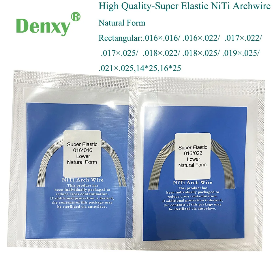 Denxy Dental 100 шт. Высококачественная Ортодонтическая нити архпроволока натуральная