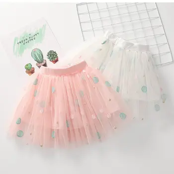 

Summer Kids Children Dot Embroidery Pattern Skirt Elegant Skirts Baby Girl Clothes Dance Costume for Toddler Infant New Skirt