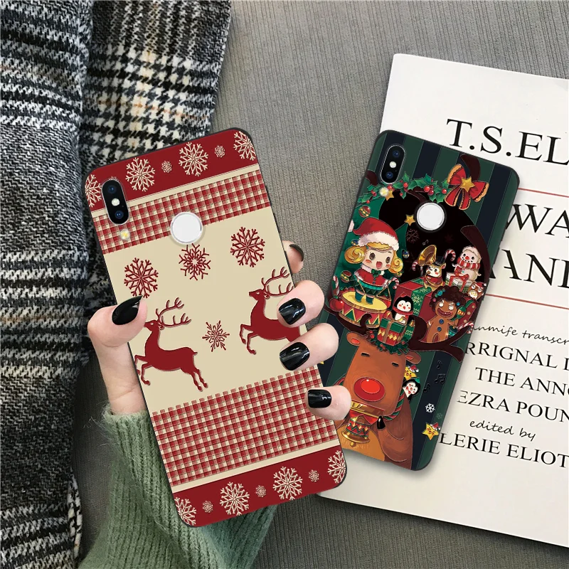 

3D Emboss Christmas Cartoon Case For Huawei P20 Lite P8 P9 P10 P30 Pro Lite Nova 5i 5T Y5 Y9 Prime P Smart Z Plus 2019 TPU Coque