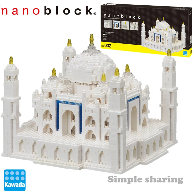 Nanoblock Taj Mahal Deluxe Building Set 2210 Piece