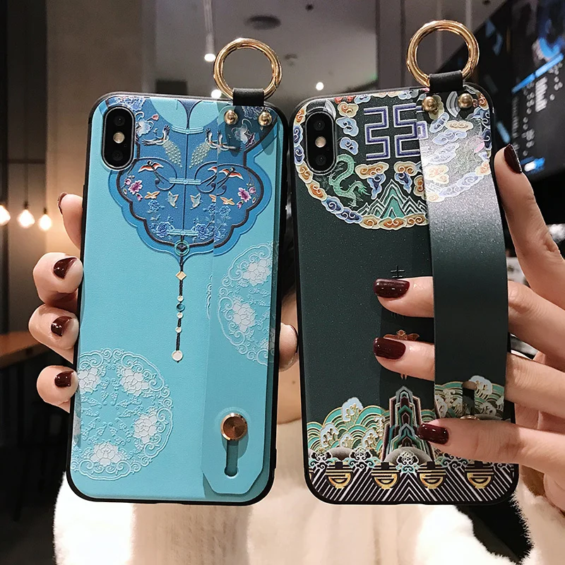 Мягкий силиконовый чехол для iphone 6s 7 8 plus 12 mini 11 Pro Max чехол-держатель телефона Xs max XR