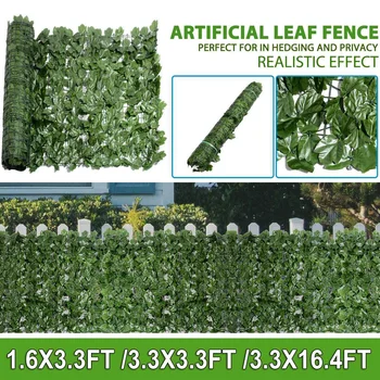 

Artificial Leaf Garden Fence Screening Roll UV Fade Protected Privacy Artificial Fence Wall Landscaping Ivy Garden Fence Panel