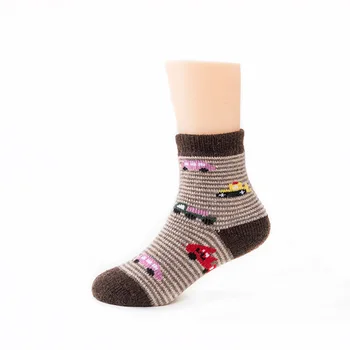 

2019 New Kids Socks Thick Cashmere Cartoon Pattern Striped Middle Length Elastic Baby Boys Girls Warm Socks Skarpetki Dla Dzieci
