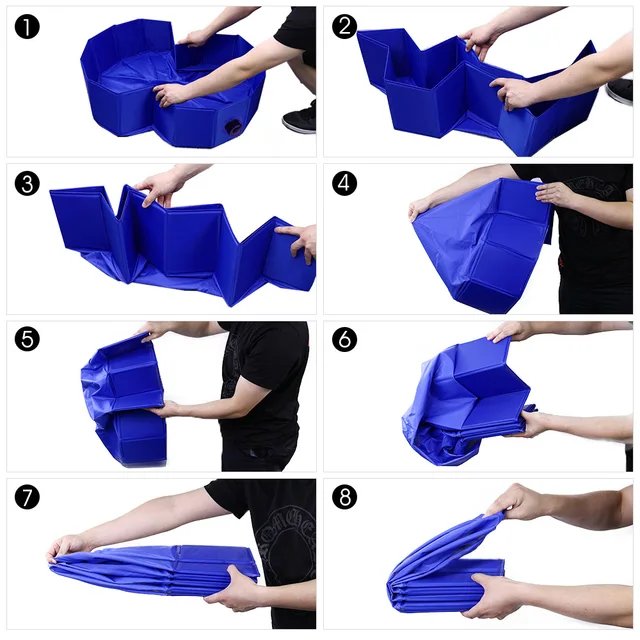 Összecsukható Háziállat Úszómedence Kutya Kültéri Fürdő Medence Kád Beltéri Zuhanyozás Kutyák Kacsák - Image 5