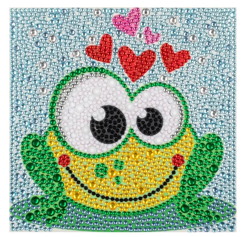 DIY Diamond Painting by Number Kits for Kids Cartoon Animal Picture Crystal Rhinestone Diamond Embroidery for Children Gifts 