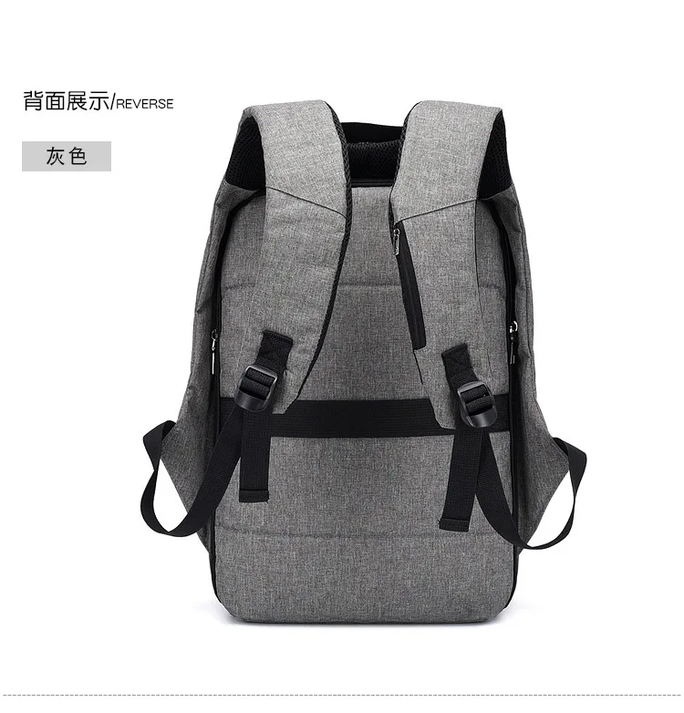 Рюкзак на молнии с защитой от кражи, 15,6 дюймов, мужские школьные рюкзаки для ноутбука, водоотталкивающий рюкзак для путешествий, 20 л, мульти зарядка через usb, мужской рюкзак