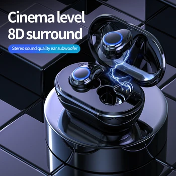 

2020 New earphone A1Bluetooth headset 5.0 Wireless Earphone Hi-Fi 3D Sound Touch Control Headset Handfree With Mic Earbuds