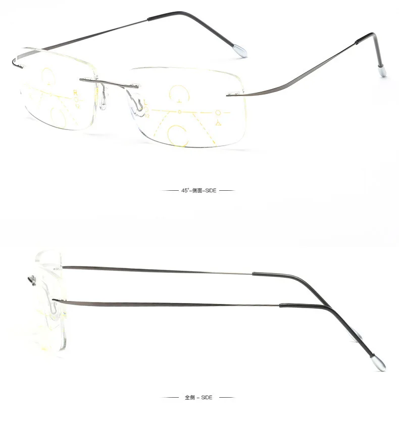 MINCL/умный зум титановые прогрессивные многофокусные очки для чтения для мужчин и женщин дальнозоркость сверхлегкие очки без оправы NX