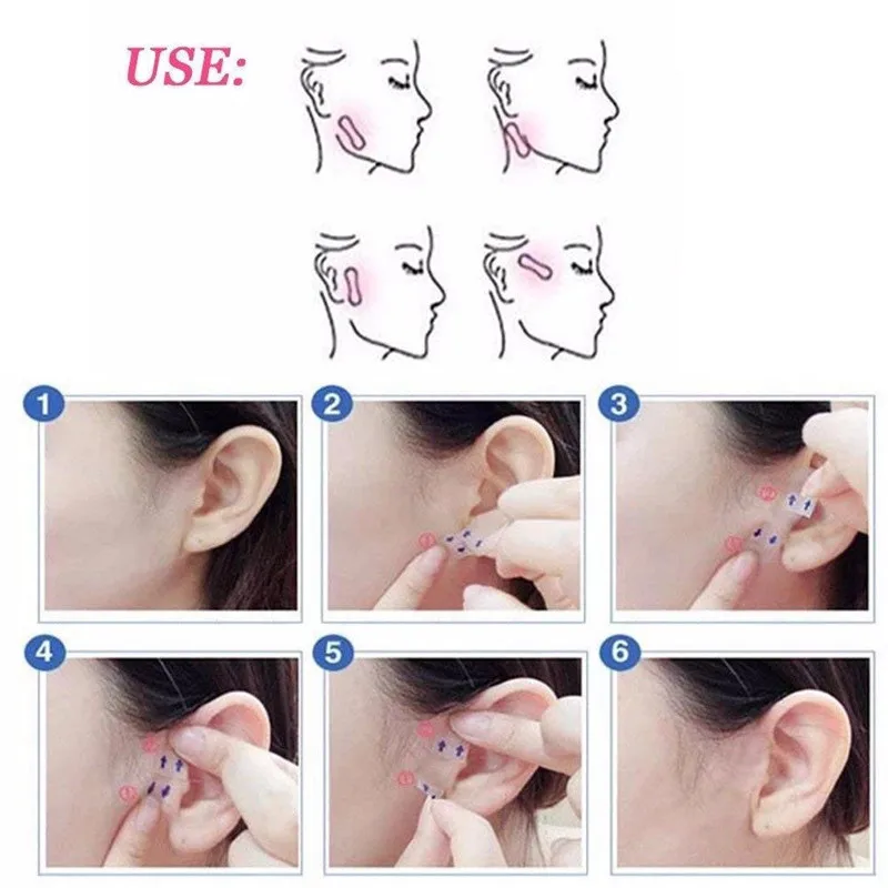 Instant Face Lift Neck Chin Lift Secret Tapes 40pcs Facial Slim Anti Wrinkle Sticker V Face Shaper Artifact Invisible Sticker face lift sticker