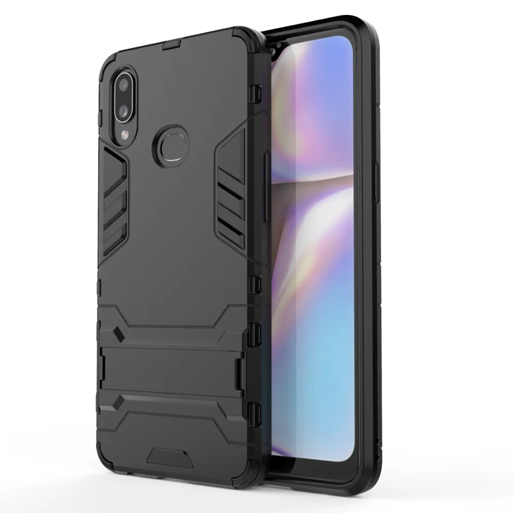 Для Xiaomi Redmi 7A Redmi 7 задняя крышка Подставка Броня противоударный чехол для Redmi 7 7A note7 чехол - Цвет: black
