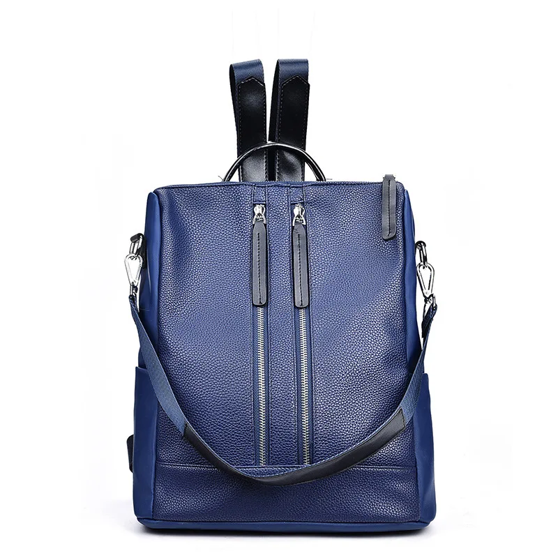 

Europe And America Fashion New Style Double Zipper WOMEN'S Bag Women's Backpack Embossed Leather Casual Travel Bag Schoolbag