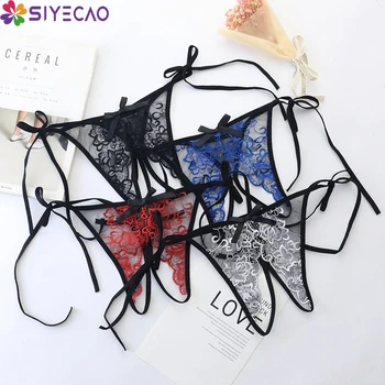 

Sexy Lingerie Women Panties Thongs Embroidery G-String And Thong T-Back Underwear Adjustable Ladies Panties Bikini Intimates