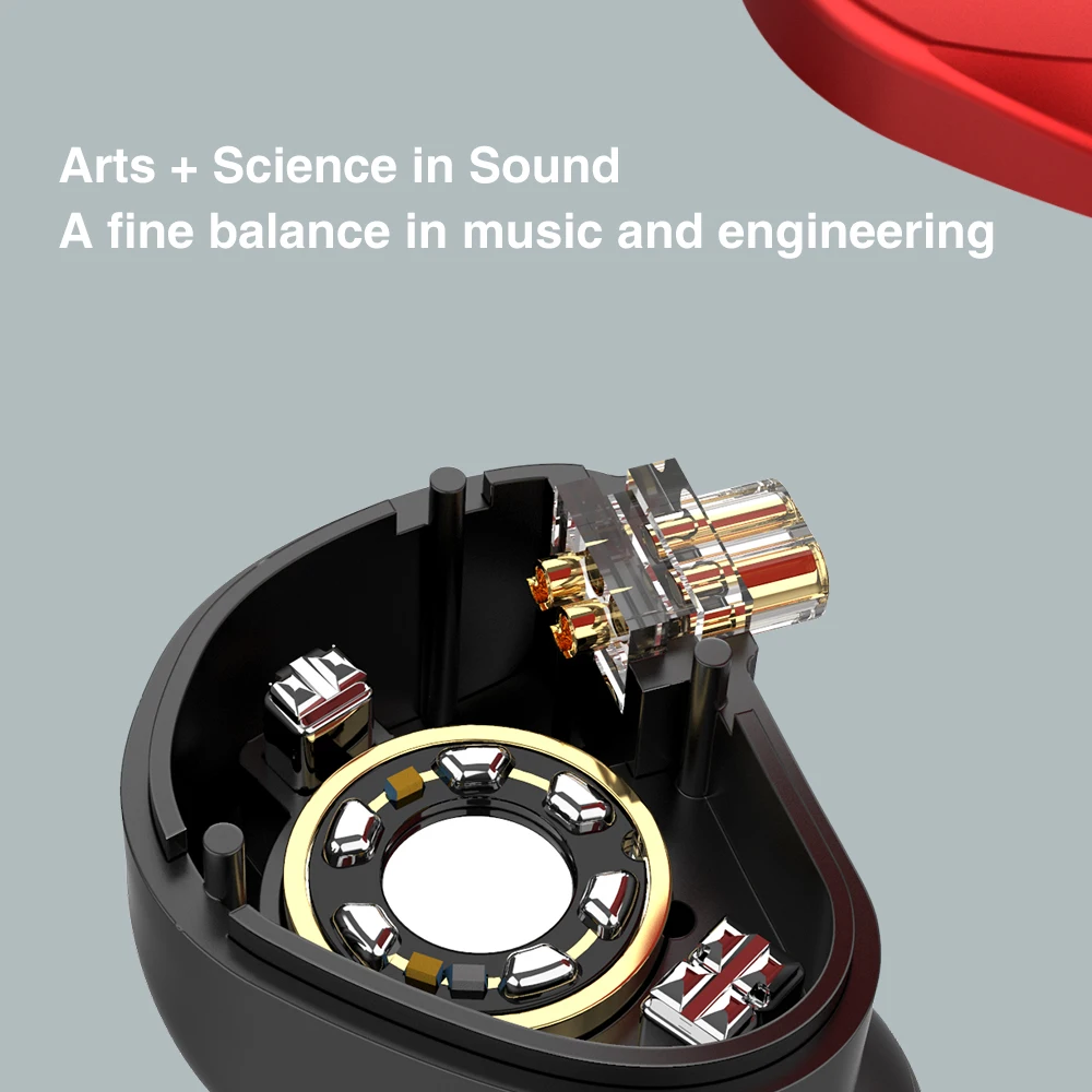 AK TRN V90S 5BA+1DD Hybrid Metal In Ear Earphone