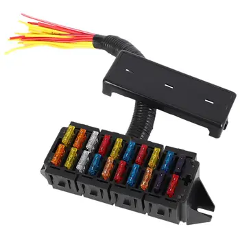 

20 Way Blade Fuse Block Box Holder Block Board for Blown Fuse Suitable for Automotive Marine Boats
