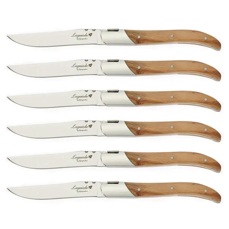 新品 LAGUIOLE ステーキナイフ(ANDRÉ VERDIER) 6本 Amazon.com: Laguiole Andre Verdier Debutant 6 Piece Steak