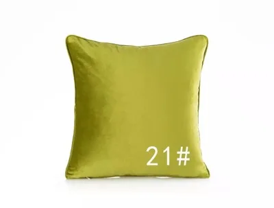 Light Green Новинка, современный модный дизайн, чистый синий яркий цвет, Бархатная подушка для дивана, автомобиля, дома, декоративная Бархатная подушка, наволочка - Цвет: Light Green