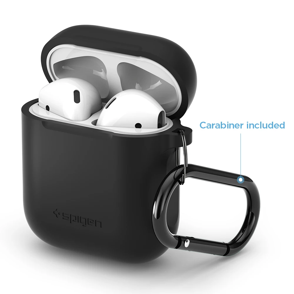 Spigen силиконовый чехол для AirPods зарядный чехол 2-го/1-го поколения-тонкий легкий карманный прочный силиконовый чехол