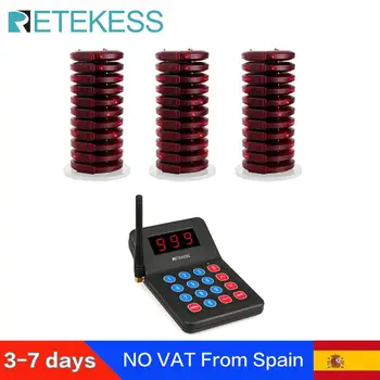 

RETEKESS T119 999 Channel Pager Restaurant Wireless Paging Queuing Calling System For Cafe Shop Church Restaurant Equipment