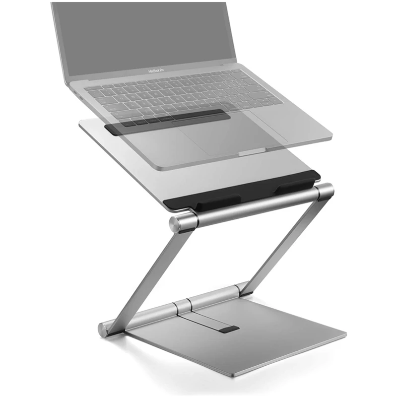Tall Laptop Stand Multi Angle Adjustable Aluminum Ergonomic Foldable