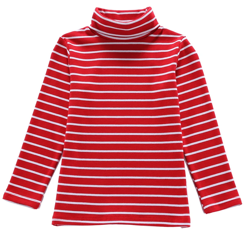 Новая модная футболка в полоску для детей, хлопковые футболки с длинными рукавами для мальчиков и девочек одежда для малышей с радугой Рождественская рубашка - Color: Red