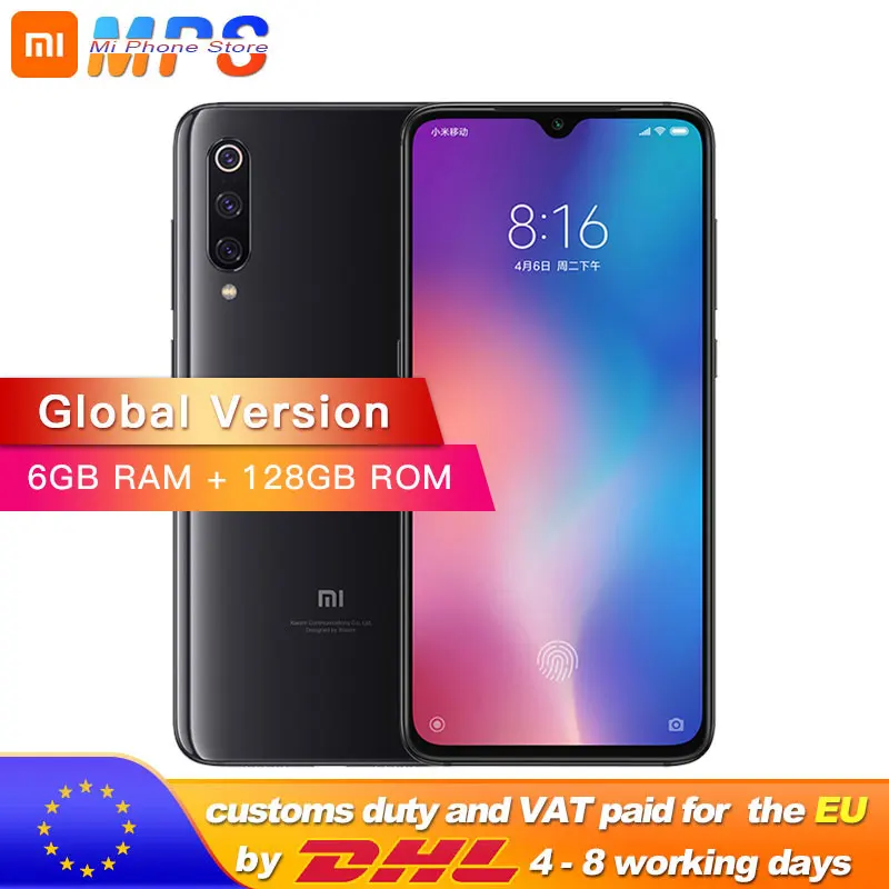 Глобальная версия Xiaomi mi 9 6GB 128GB Смартфон Snapdragon 855 Octa Core 6 39 &quot48MP Тройная камера с