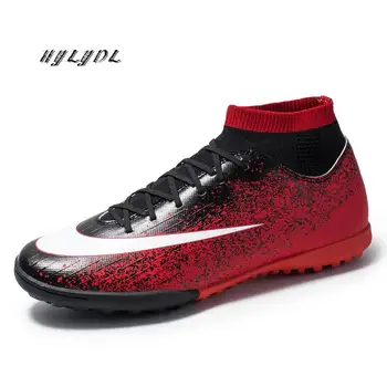 

Soccer Shoes High Quality Turf Trainer Cleats Football Shoes Indoor Plastic Ground Futsal Boots Kids Zapatos de fútbol 2019 New