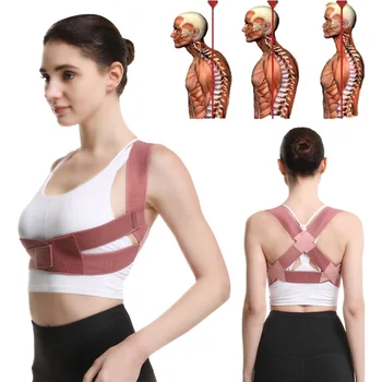 

Adjustable Back Lumbar Posture Corrector Belt Women Strap Spine Back Lumbar Brace Chest Shoulder Posture Correction for Adult